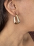 Brinco argola G tubo aberta banhado a ouro18k