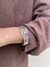 Bracelete esfera com detalhes banhado a prata - comprar online