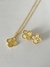 Conjunto basic trevo clássico banhado a ouro18k