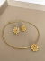Conjunto Choker aro com flores banhado a ouro18k - comprar online