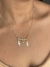 Colar delicado dois filhos com ponto de luz banhado a ouro18k