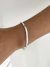 Pulseira fita banhado a prata