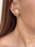 Brinco garras earhook banhado a ouro18k