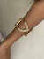 Bracelete largo X com listras banhado a ouro18k - comprar online