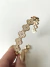 Bracelete trevos cravejados e vazados banhado a ouro18k