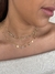 Choker quadrados coloridos banhado a ouro18k - comprar online