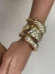 Bracelete ondulado aberto banhado a ouro18k - Cheias de Charme Joias - Acessórios da moda 