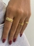Anel martelado regulável banhado a ouro 18k - Cheias de Charme Joias - Acessórios da moda 