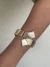 Bracelete fita banhado a ouro18k