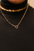 Colar corrente piastrine com círculo central e zircônias banhado a ouro 18k - comprar online