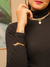 Pulseira fita craquelada prime Sabrina banhada a ouro 18k na internet