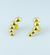  ear cuff dourado de bolinhas banhado a ouro 18k antialérgico