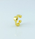 Piercing dourado fake abaulado banhado a ouro 18k antialérgico