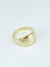  Anel minimalista com design de linhas banhado a ouro 18k antialérgico
