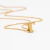 Colar pingente letra T banhado ouro 18k