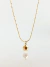 Colar dourado com pingente de estrela com zircônia rosa banhado a ouro 18k antialérgico
