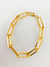 Pulseira dourada corrente grossa de elos banhada a ouro 18k antialérgica