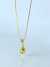 Colar dourado com pingente de gota detalhada banhado a ouro 18k antialérgico