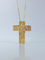 Colar cruz g pai nosso banhado a ouro 18k - comprar online