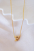 Colar pingente letra única F banhado a ouro 18k - comprar online