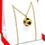 Dije Pelota de Futbol Acero Dorado