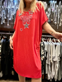 V01 Vestido de modal colorado - comprar online