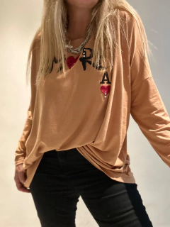 MLA37 Remeron de modal beige subido cartas en internet