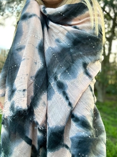 Maxi pashmina batik con mini lentejuelas - tienda online