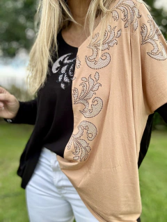 MLA2 Remeron de modal dos colores con gotas arabescos mini strasses en internet
