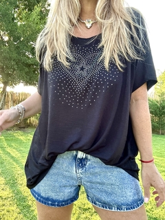 MCA200 Remeron de modal con maxi corazon de mini strasses - comprar online