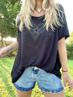 MCA200 Remeron de modal con maxi corazon de mini strasses - comprar online