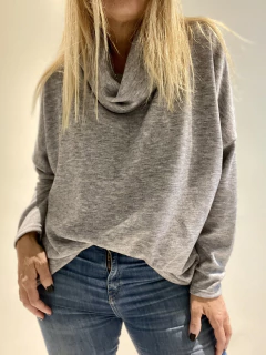 POL1H Poleron de lanilla gris melange