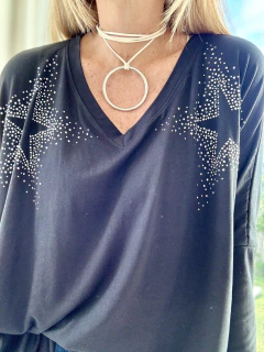 CC18 Collar cordon con circulo de metal