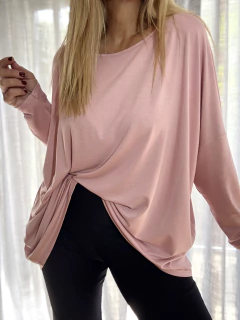 MSL02F Remeron de modal liso rosa viejo - comprar online