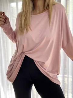 MSL02F Remeron de modal liso rosa viejo en internet