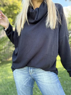 POL1I Poleron de lanilla color negro - comprar online