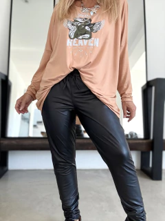 BA03M Babucha engomada negro talle M