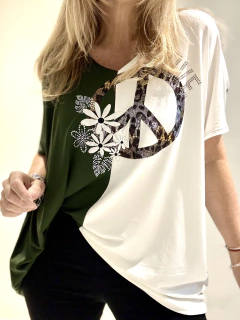 MCA92 Remeron de modal dos colores con maxi símbolo de La Paz