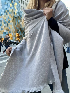 BL4 bufandon de lana en gris melange en internet