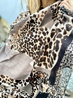 PAS28 Maxi Pashmina de algodón de india con maxi tigres en internet
