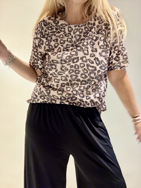RL1 Remera de lentejuelas tonos claros