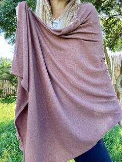 MBL2 Maxi bufandon de lanilla chocolate - comprar online