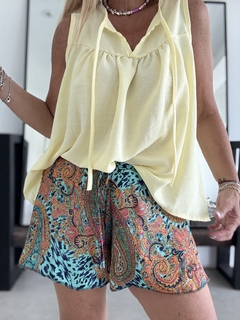 Short de seda de india estampado - comprar online
