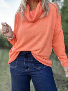 POL1L Poleron de lanilla color naranja