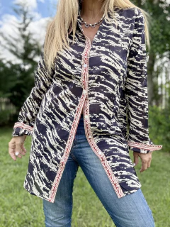 CA654 Camisa de algodón de india estampada