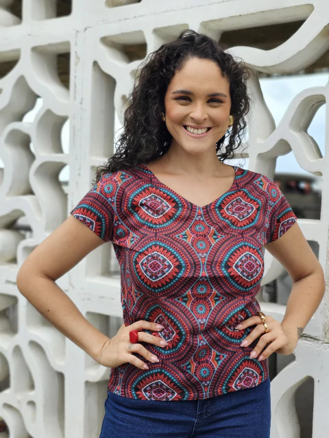 T-Shirt Mandala Feminina #1203 - comprar online