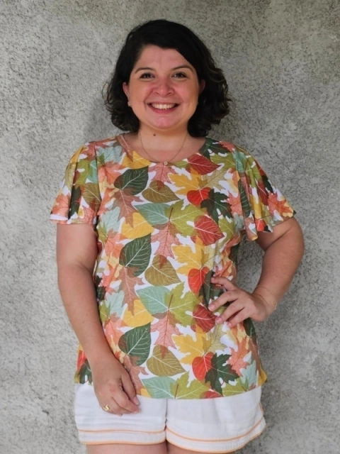 T-Shirt Godê Folhas #1074