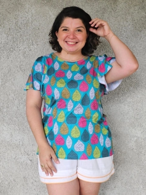 T-Shirt Godê Folhas #1088