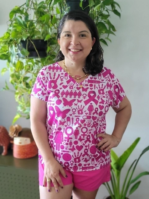 T-Shirt Rosa Vida Feminina #650