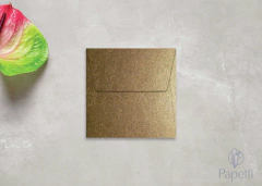 Sobre Bronce Perlado x 10 u - 9x9 cm - 120g